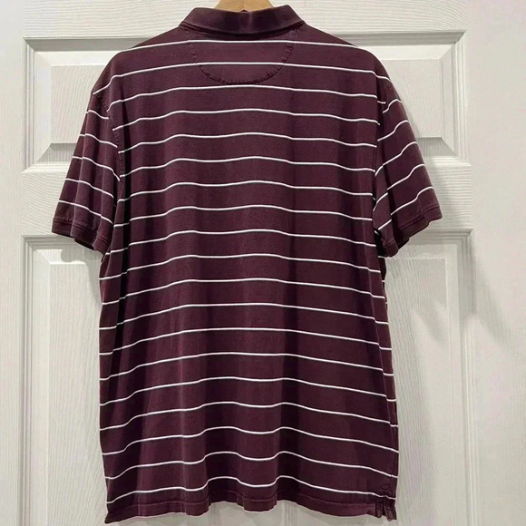 Calvin Klein Mens Striped Purple Short Sleeve Liquid Touch Polo Size XL - Picture 2 of 3